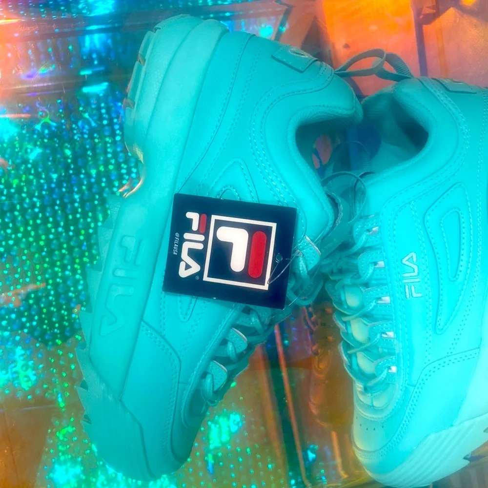 Fila Disruptors 2 leather sneakers, Aruba blue